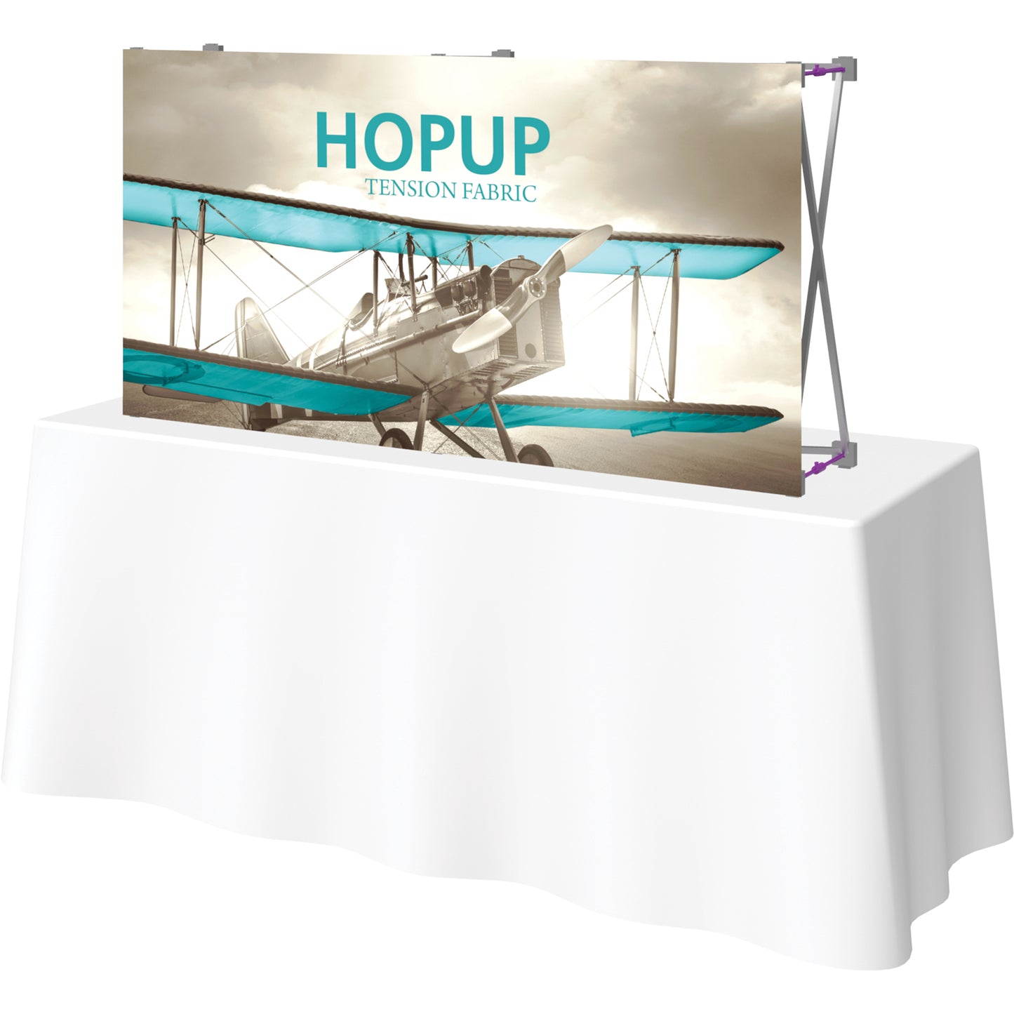 Hopup™ Tabletop Display, Straight · 5′w × 2½′h