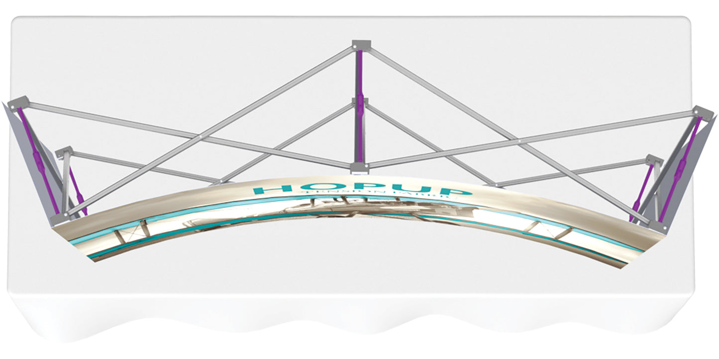 Hopup™ Tabletop Display, Curved · 5½′w × 2½′h