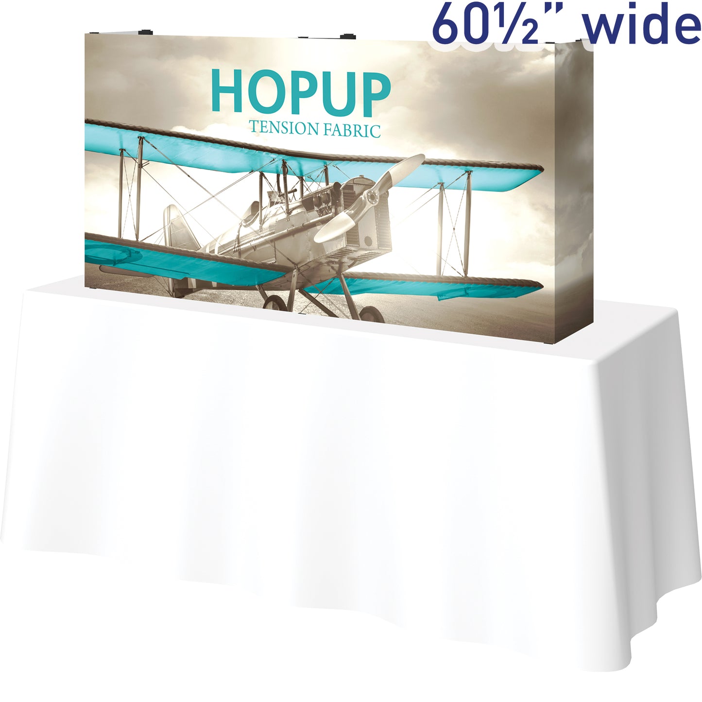 Hopup™ Tabletop Display, Straight · 5′w × 2½′h