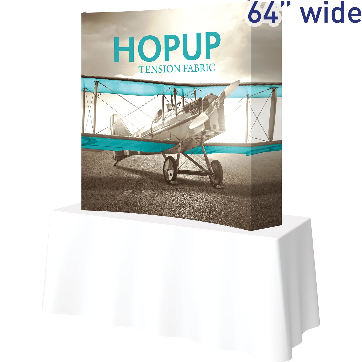 Hopup™ Tabletop Display, Curved · 5′w × 5′h