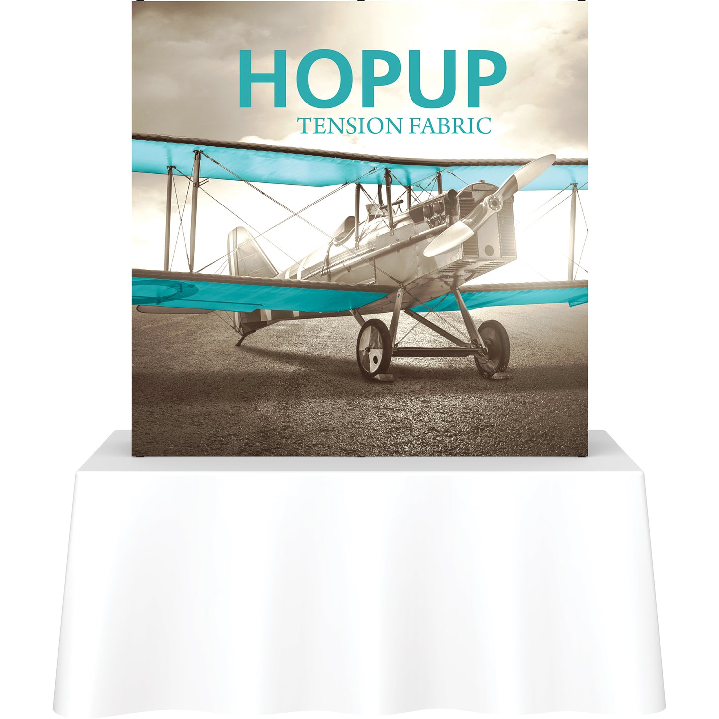 Hopup™ Tabletop Display, Straight · 5′w × 5′h