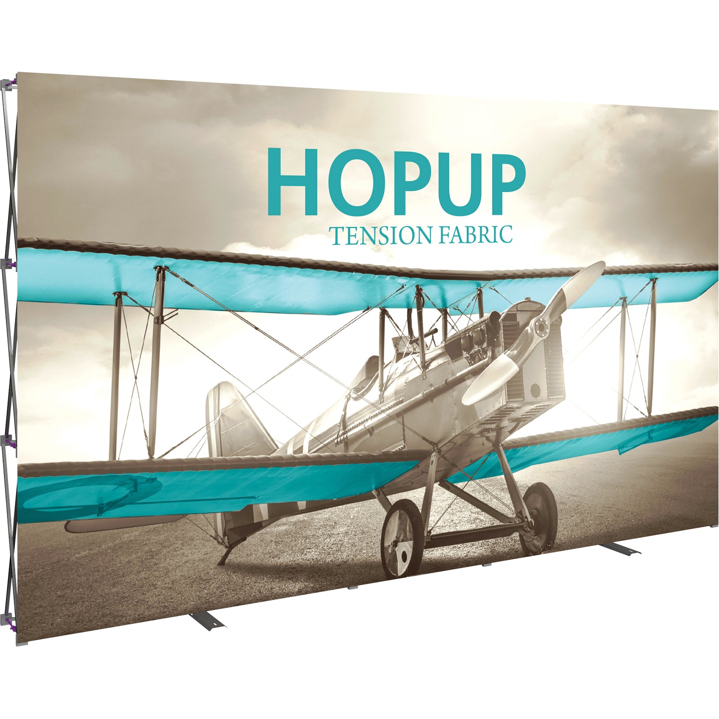 Hopup™ Pop-Up Display, Straight · 12½′w × 7½′h