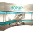 Hopup™ Pop-Up Display, Curved · 11½′w × 7½′h