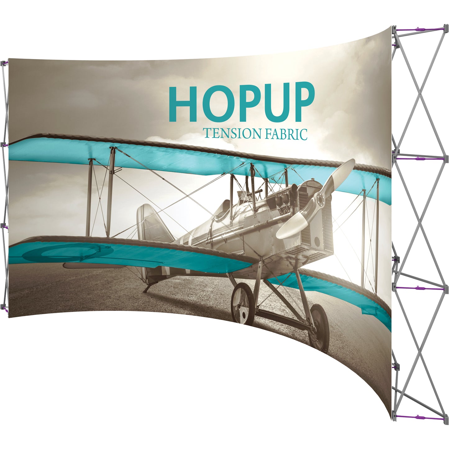 Hopup™ Pop-Up Display, Curved · 13′w × 7½′h