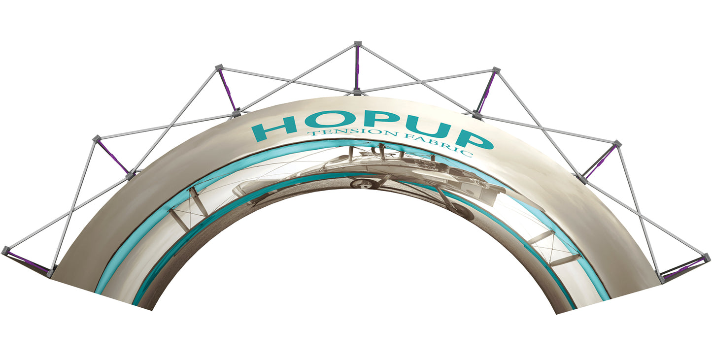 Hopup™ Pop-Up Display, Curved · 13′w × 7½′h