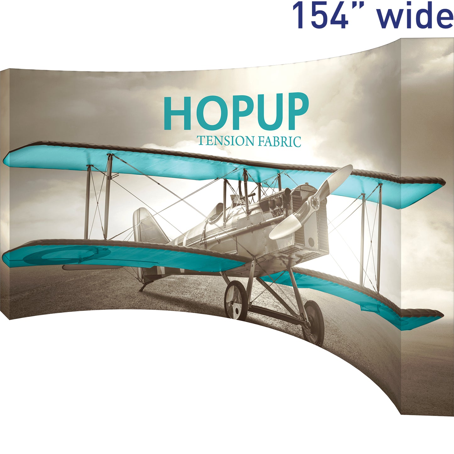 Hopup™ Pop-Up Display, Curved · 13′w × 7½′h