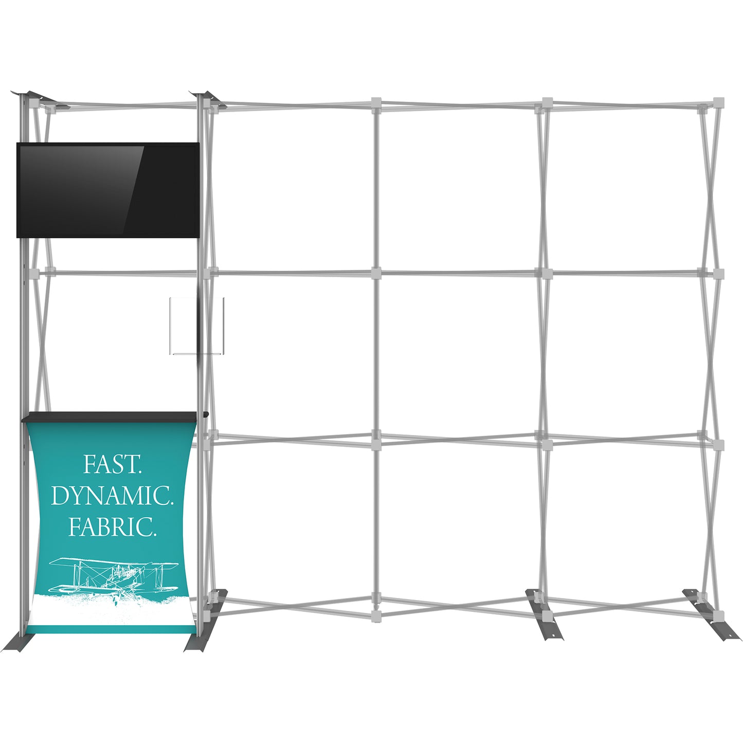 Hopup™ Pop-Up Display, Straight · 10′w × 7½′h + Kit·03