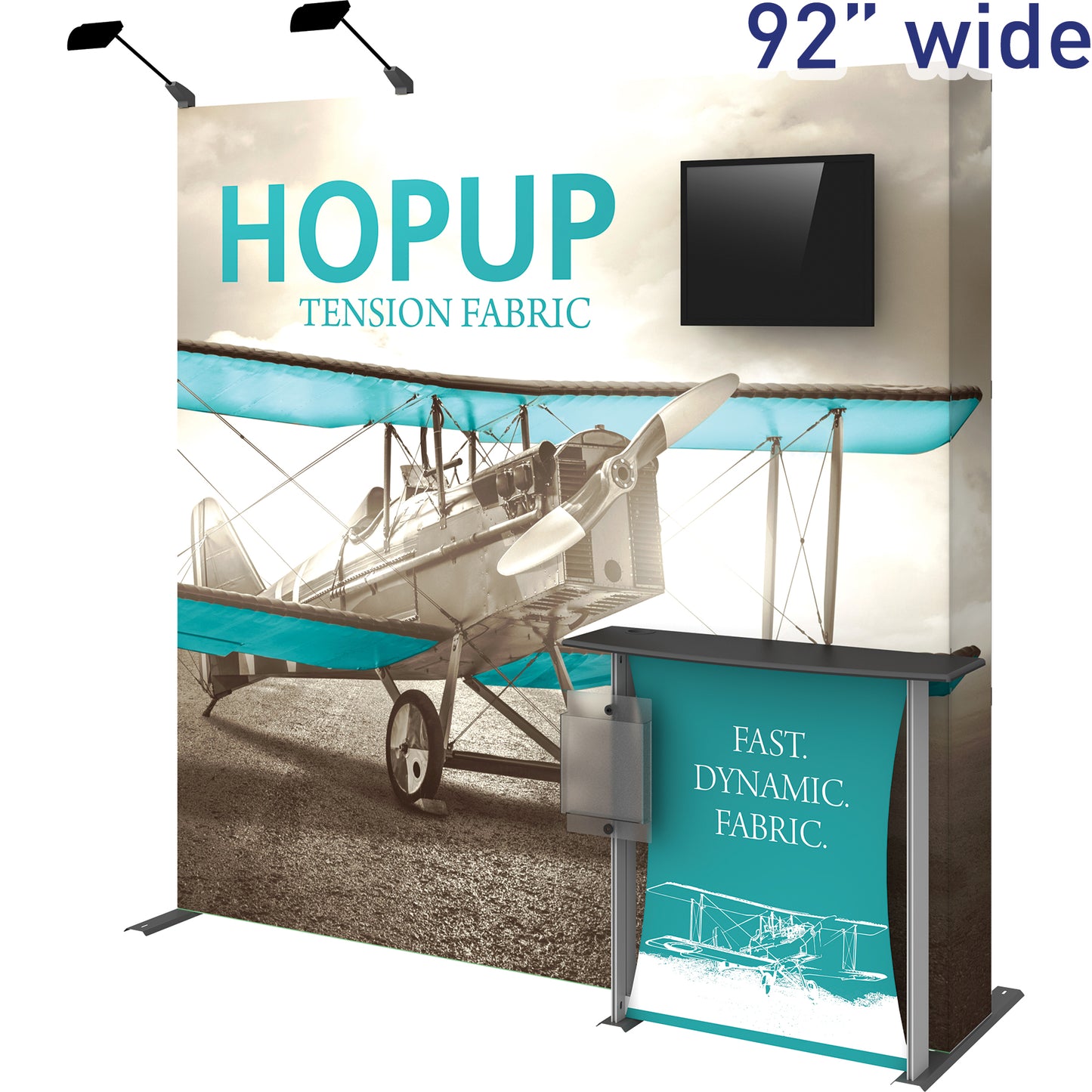 Hopup™ Pop-Up Display, Straight · 7½′w × 7½′h + Kit·02