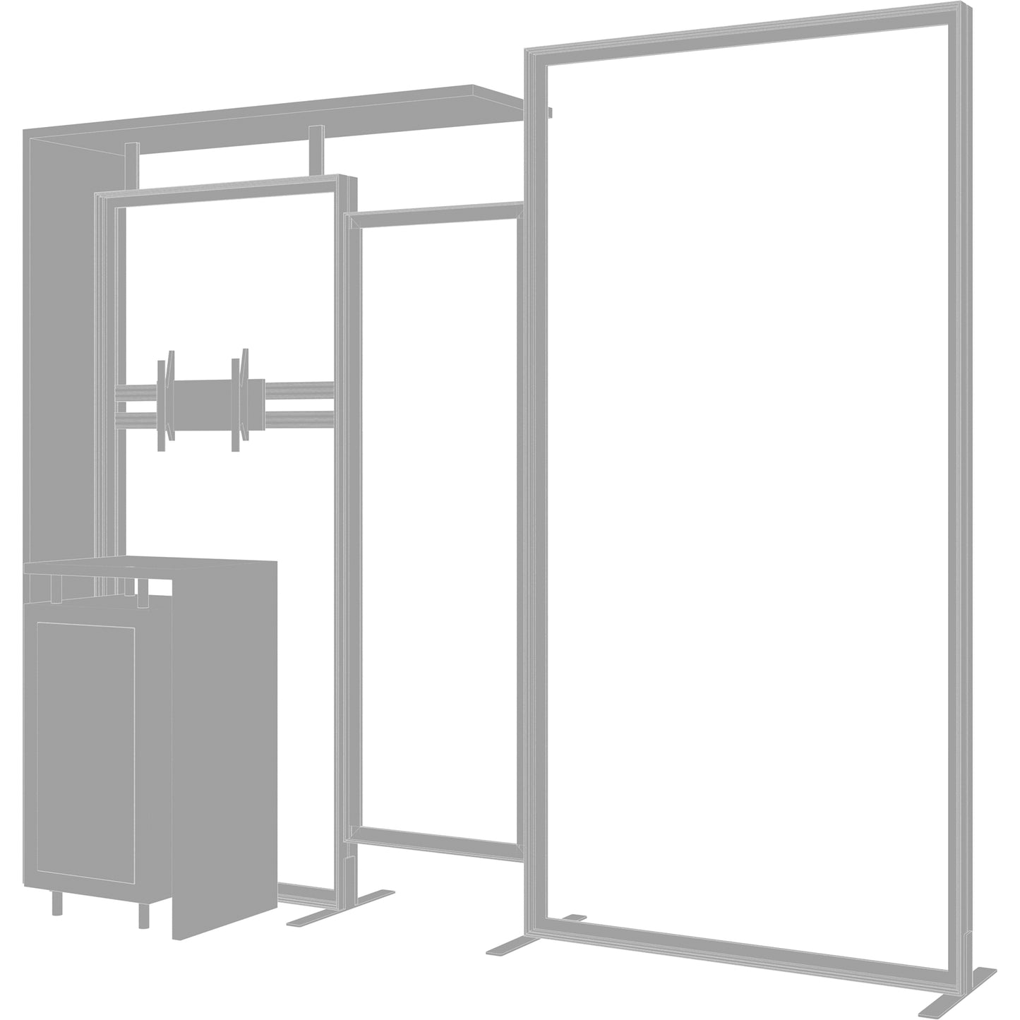 Hybrid Pro™ Modular Booth, Display Kit 03 · 10′w × 8′h