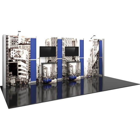 Hybrid Pro™ Modular Booth, Display Kit 13 · 20′w × 8′h