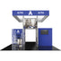 Hybrid Pro™ Island Exhibit, Display Kit 23 · 20′ × 20′