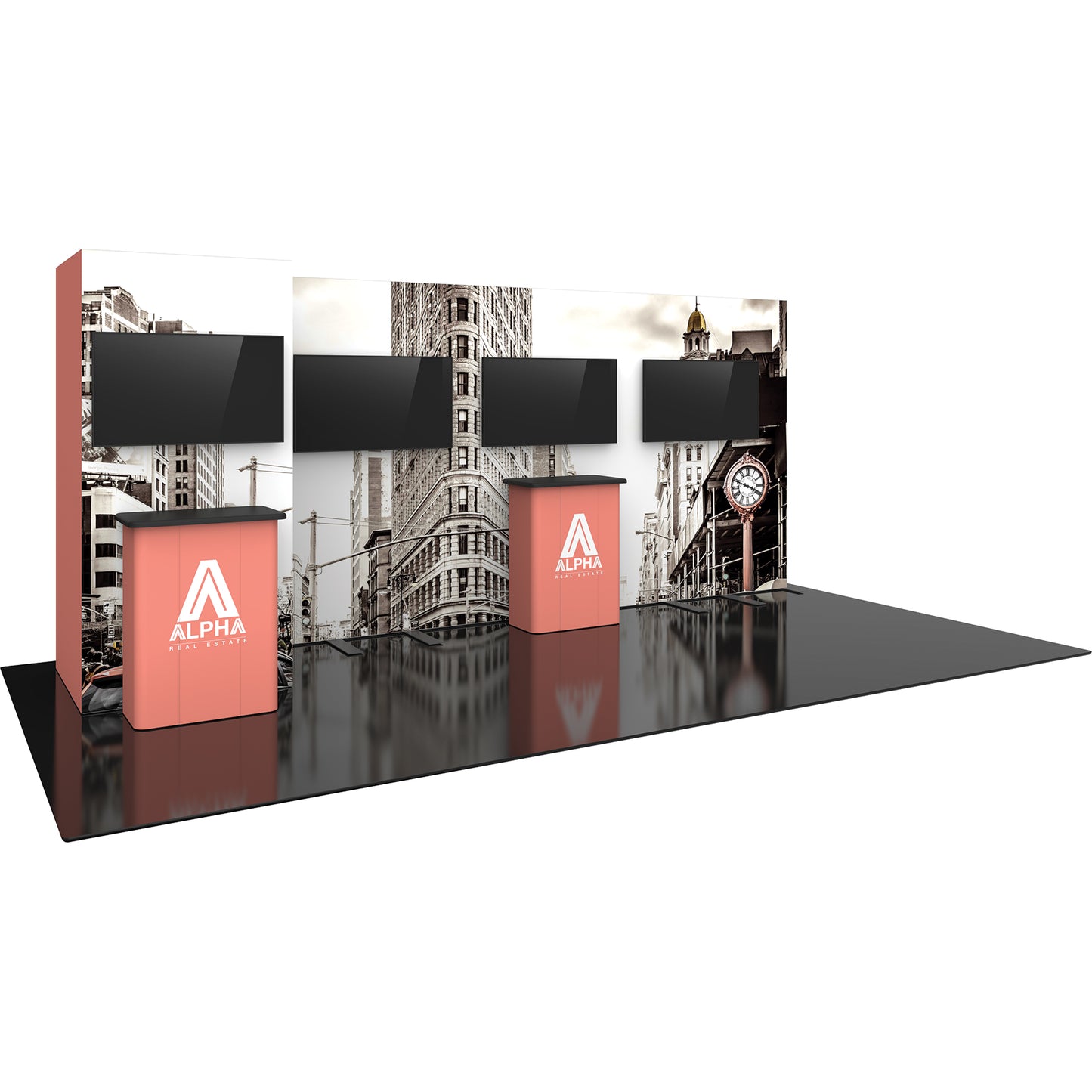 Hybrid Pro™ Modular Booth, Display Kit 25 · 20′w × 8′h