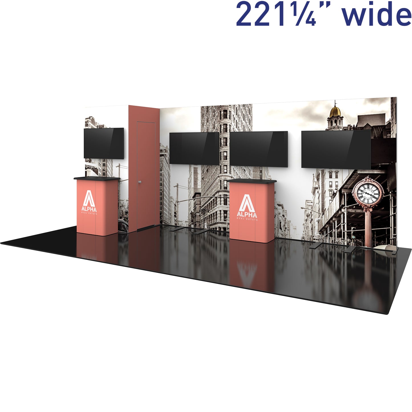 Hybrid Pro™ Modular Booth, Display Kit 25 · 20′w × 8′h