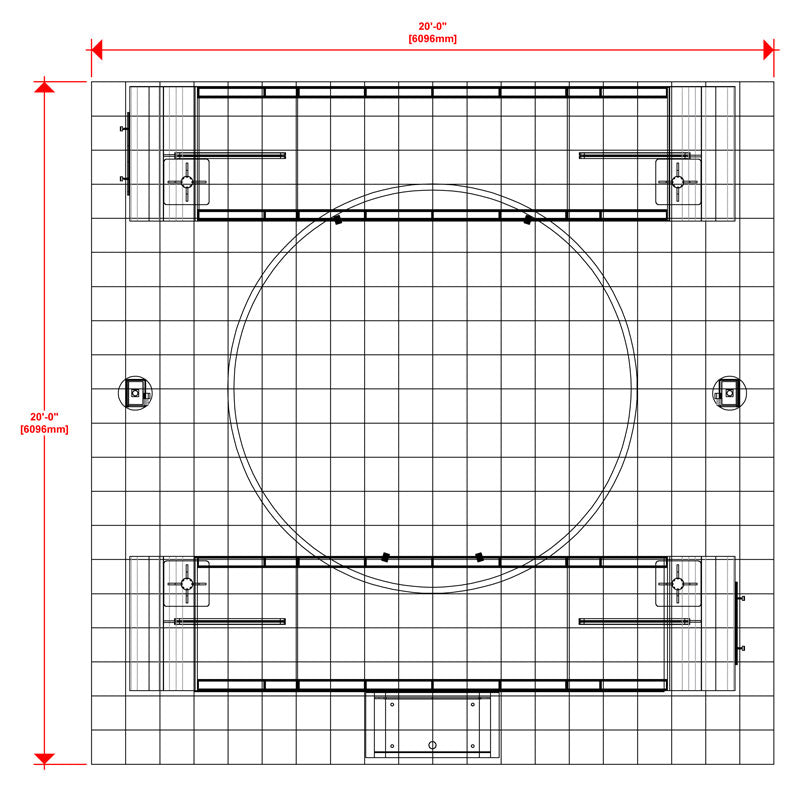 Hybrid Pro™ Island Exhibit, Display Kit 20 · 20′ × 20′