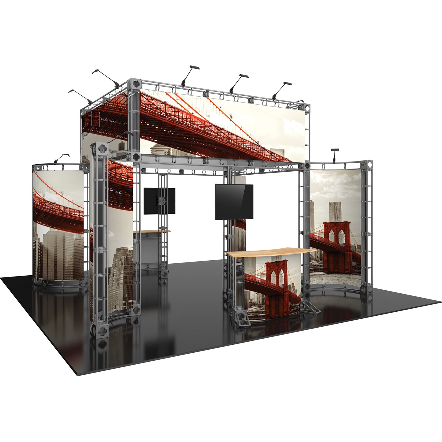 Orbital Express™ Truss Exhibit, Aarhus · 20′ × 20′ Island Booth