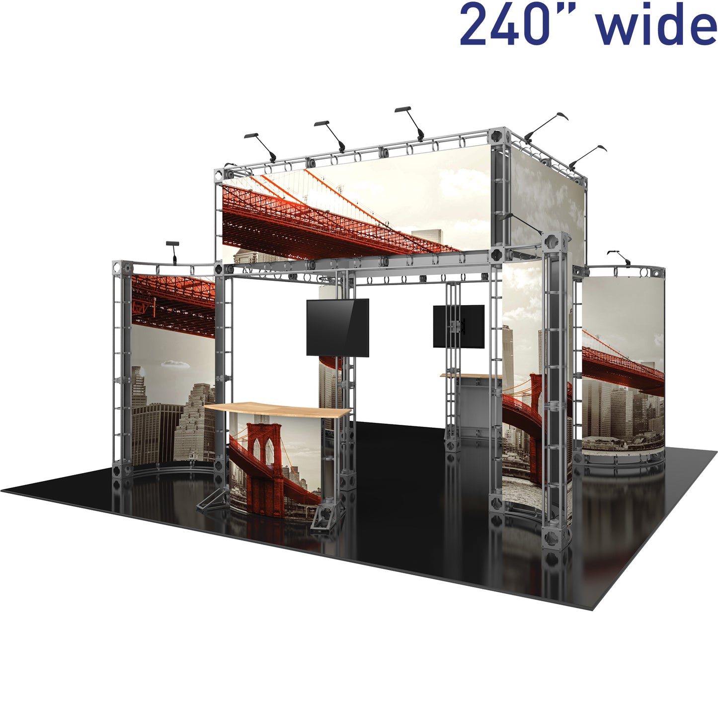 Orbital Express™ Truss Exhibit, Aarhus · 20′ × 20′ Island Booth