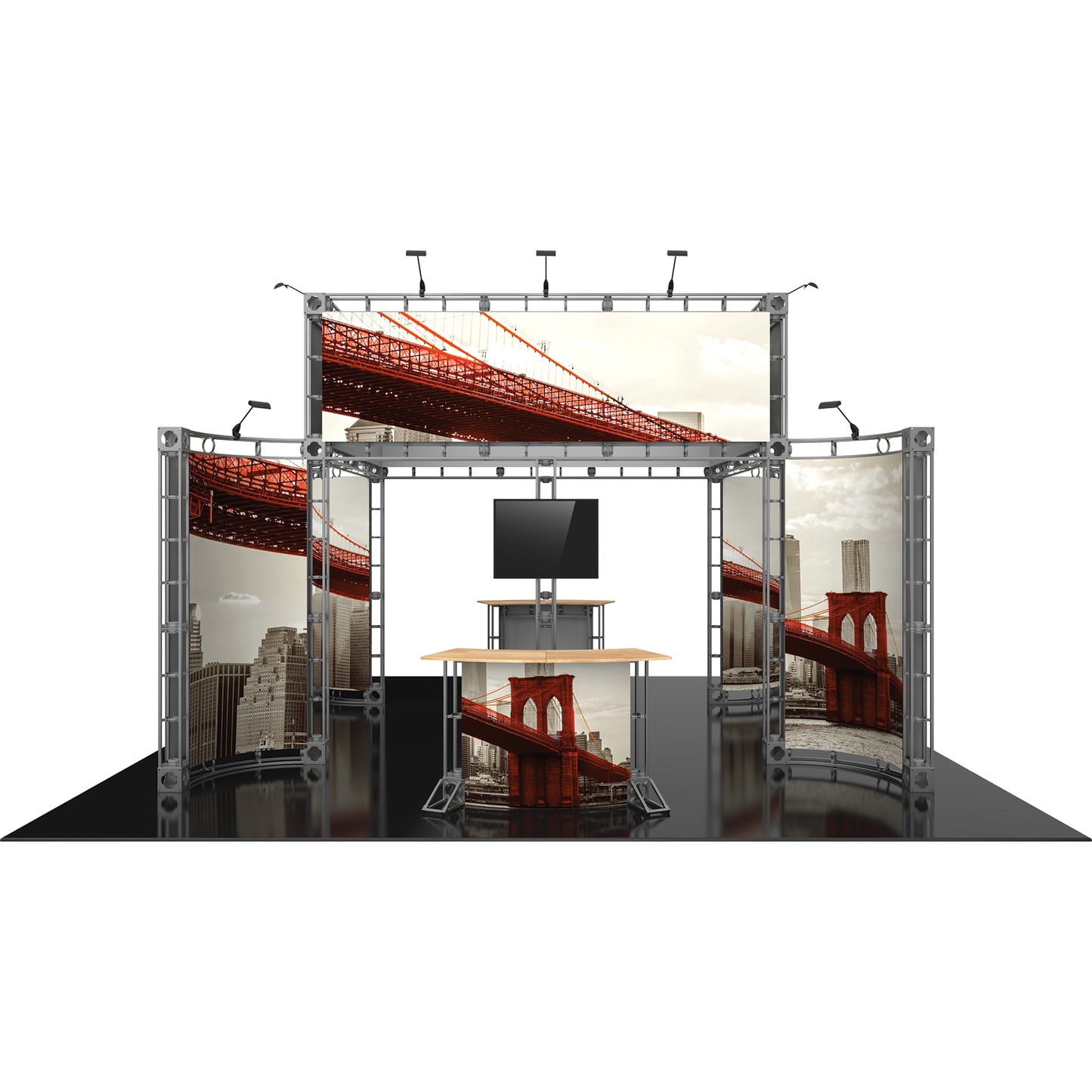 Orbital Express™ Truss Exhibit, Aarhus · 20′ × 20′ Island Booth