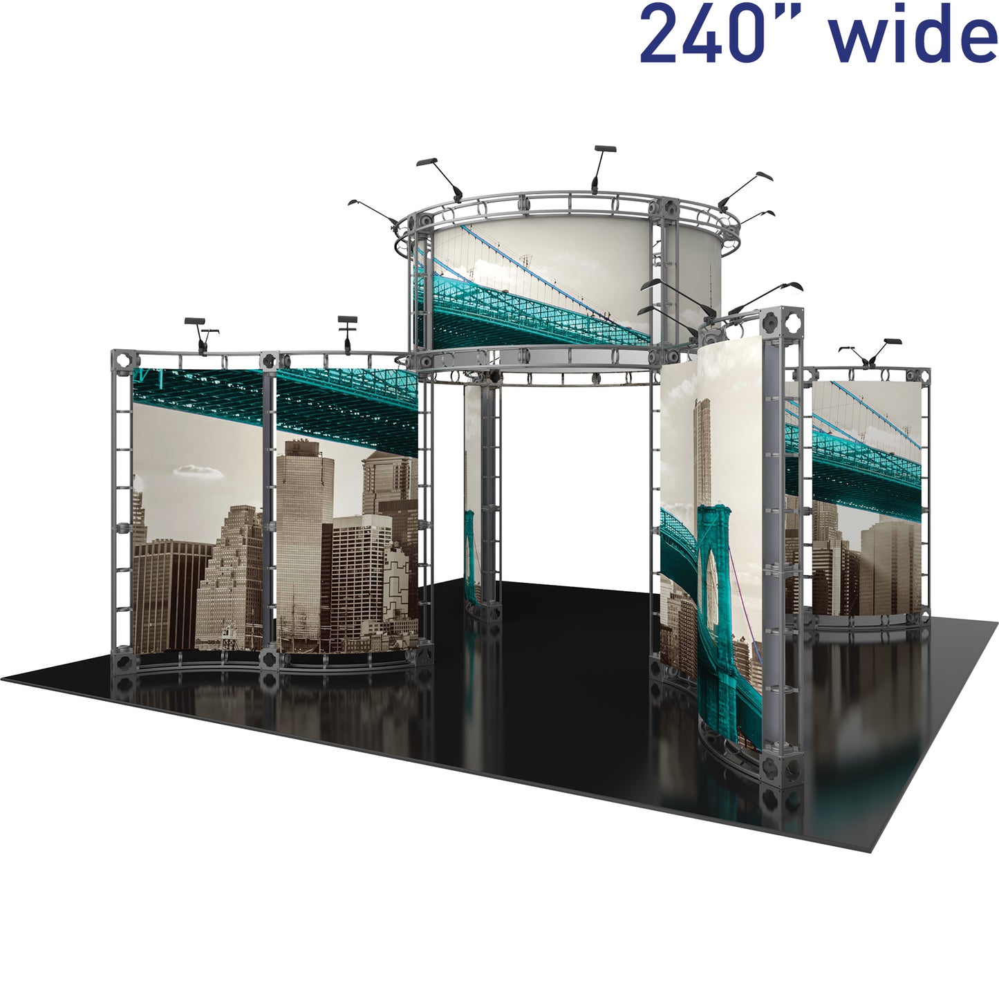 Orbital Express™ Truss Exhibit, Canis · 20′ × 20′ Island Booth