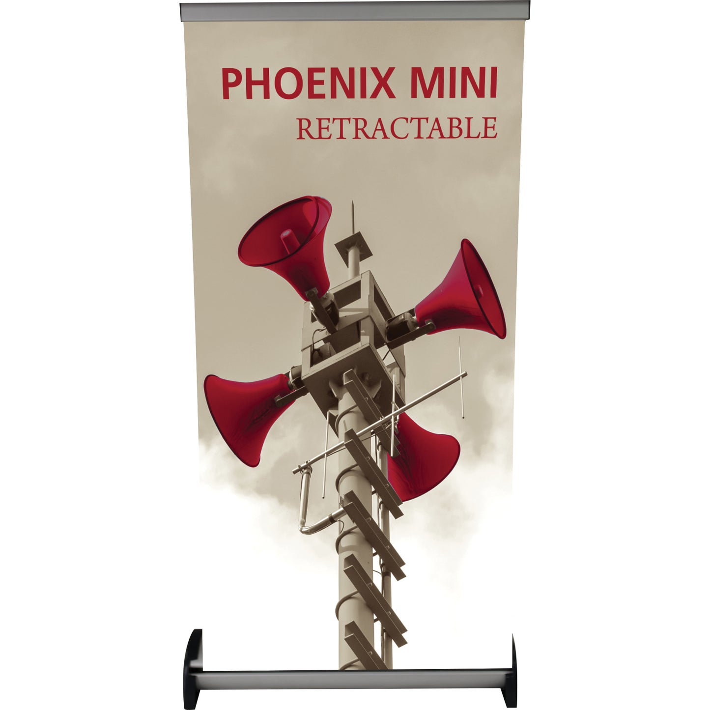 Phoenix™ Mini Retractable Banner Stand · 15½″ wide (Variable Height)