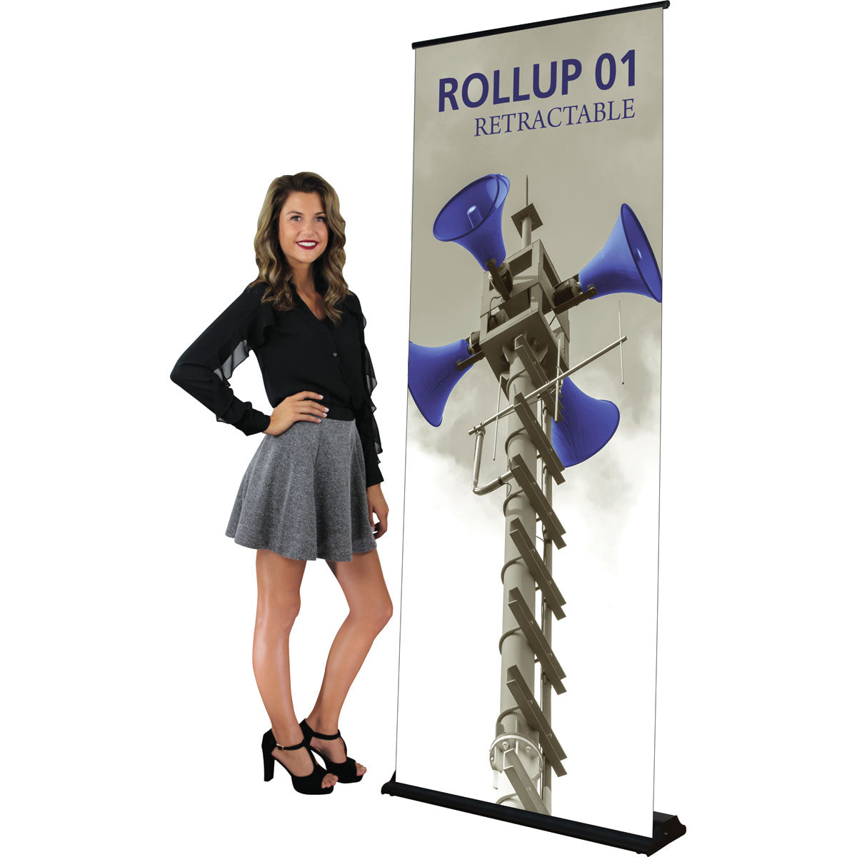 Rollup™ Retractable Banner Stand · 32⅞″ wide