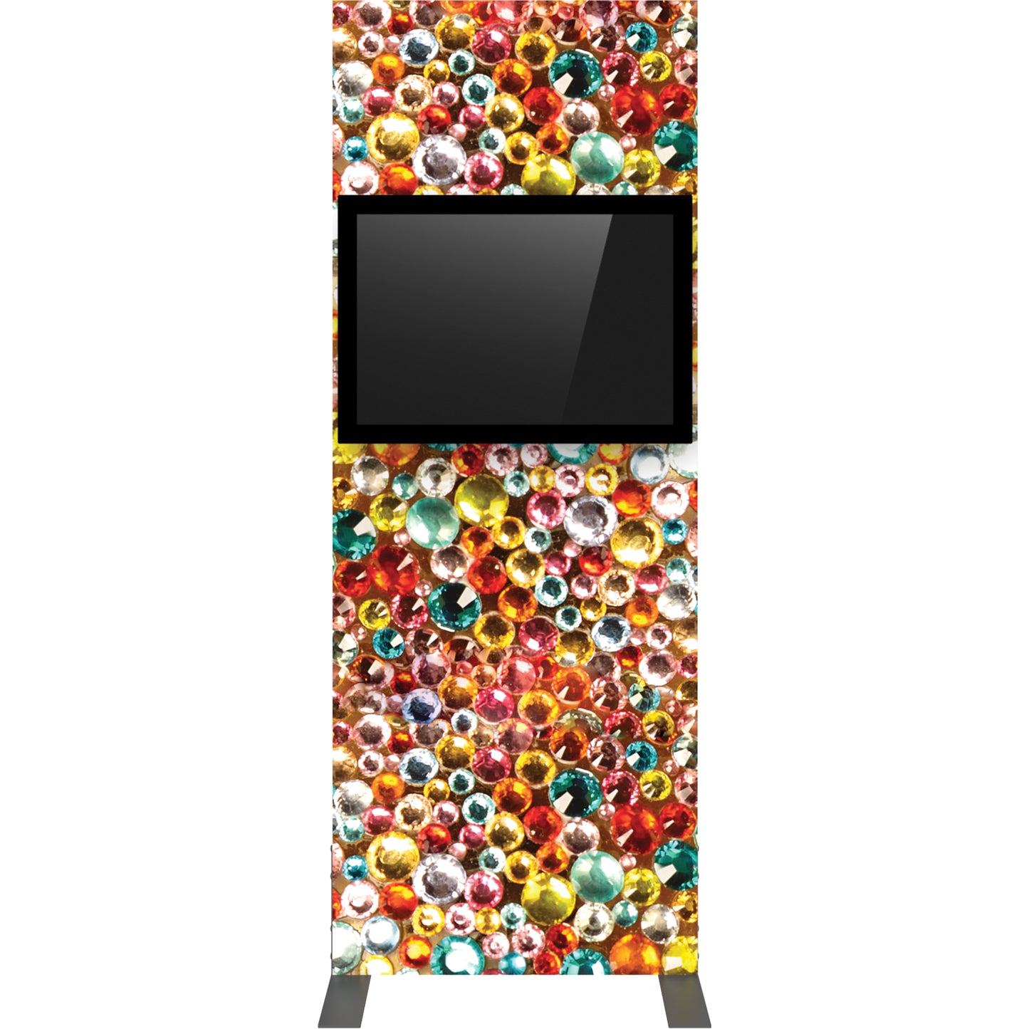 Front view of Vector Frame™ Monitor Kiosk 01 (monitor not included).