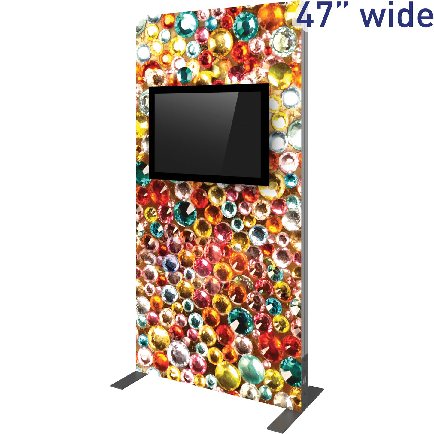 Angled view of Vector Frame™ Monitor Kiosk 02 (monitor not included).