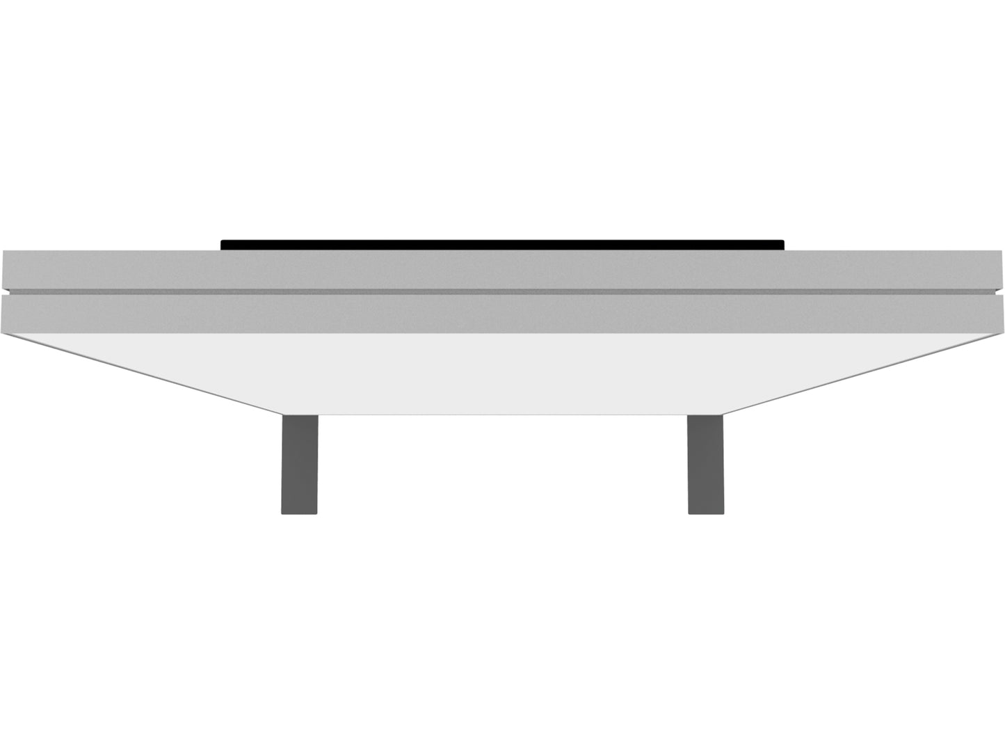 Top view of Vector Frame™ Monitor Kiosk 02's opaque back liner (monitor not included).