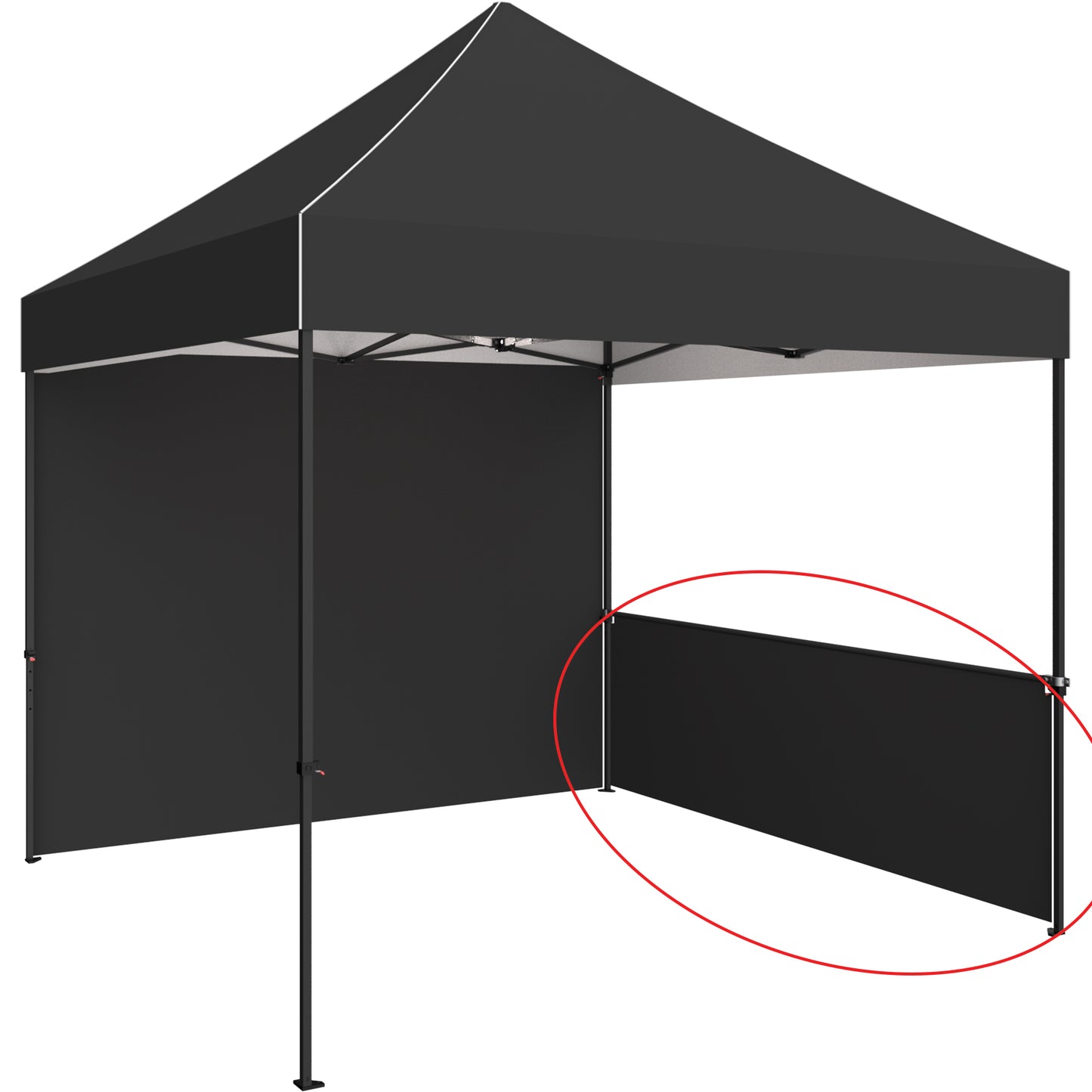 Shown on 10' Economy Tent With Black Canopy & Full Wall (Both Sold Separately).