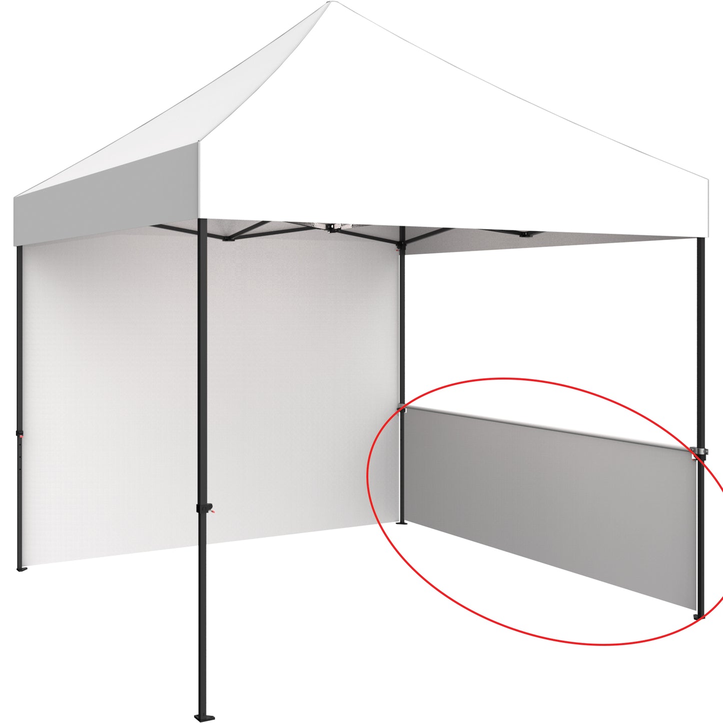 Shown on 10' Economy Tent With White Canopy & Full Wall (Both Sold Separately).