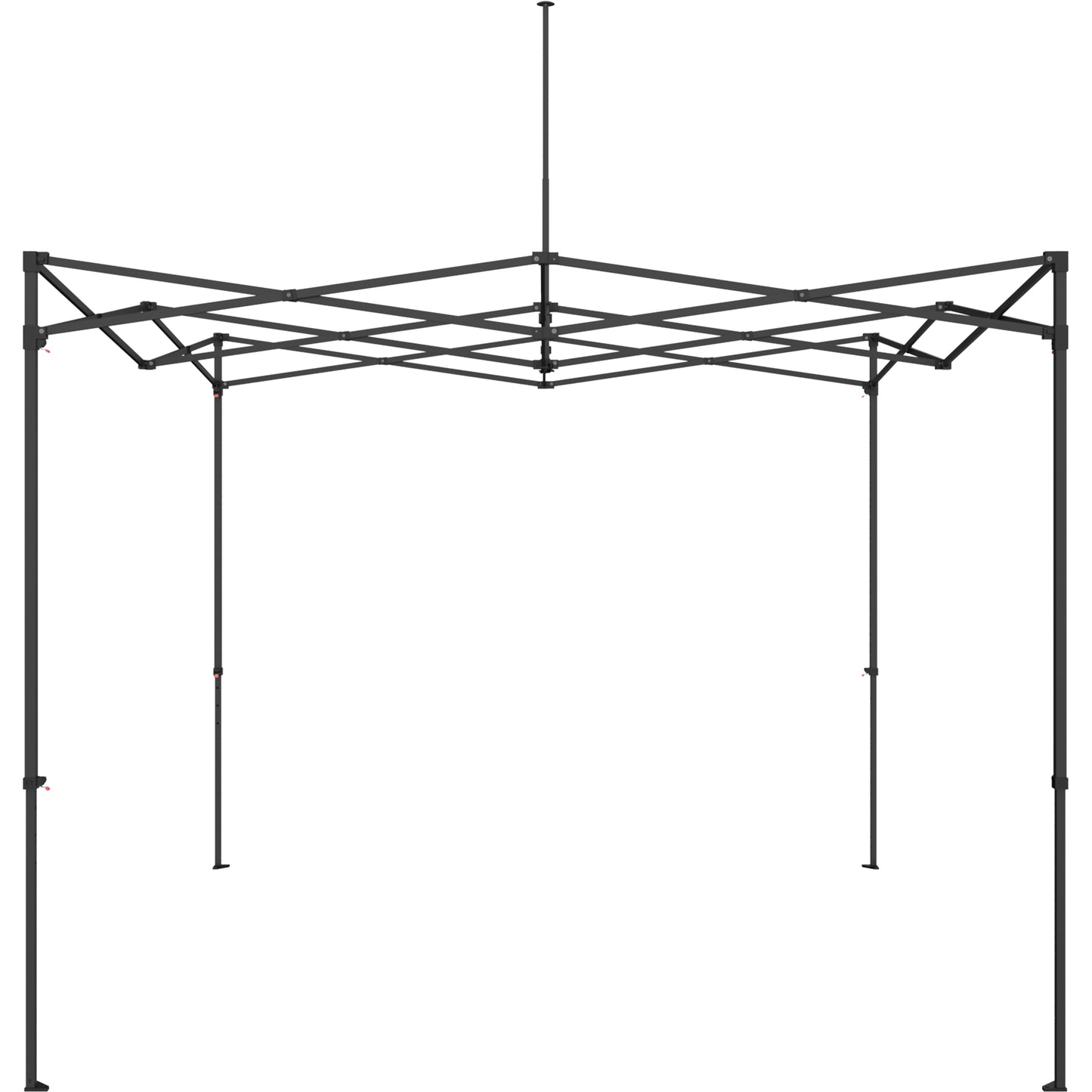 Front View of Hardware Fully Assembled Without Canopy.