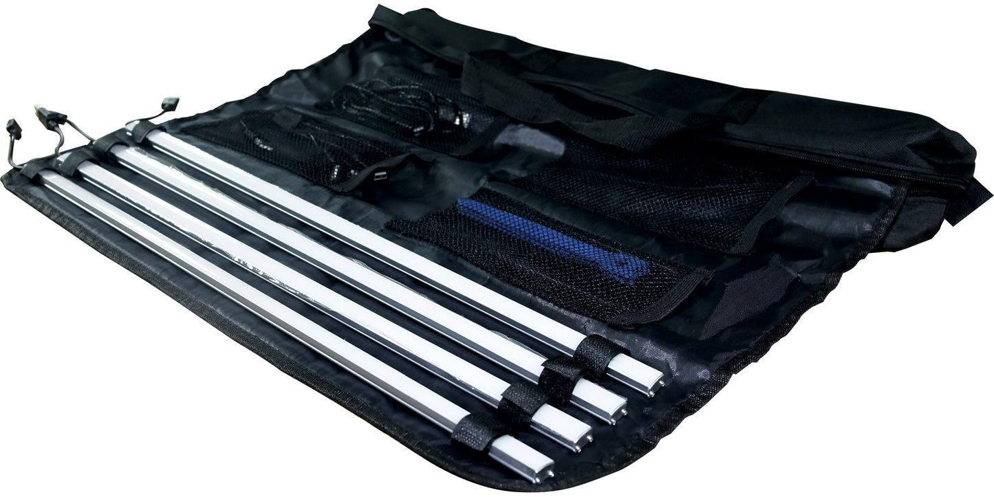 Zoom™ Tent Light Kit shown packed in its carry bag.