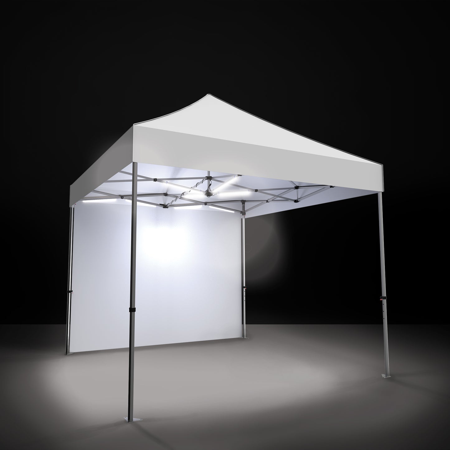 Zoom™ Tent Light Kit shown on Zoom™ 10' Standard Tent w/ White Canopy & Full Wall (sold separately).