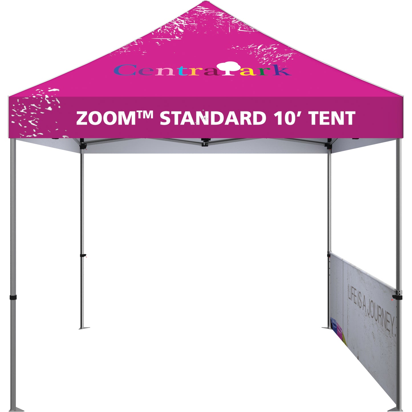 Shown With 10' Standard Tent Frame & Custom-Printed Canopy (Both Sold Separately).