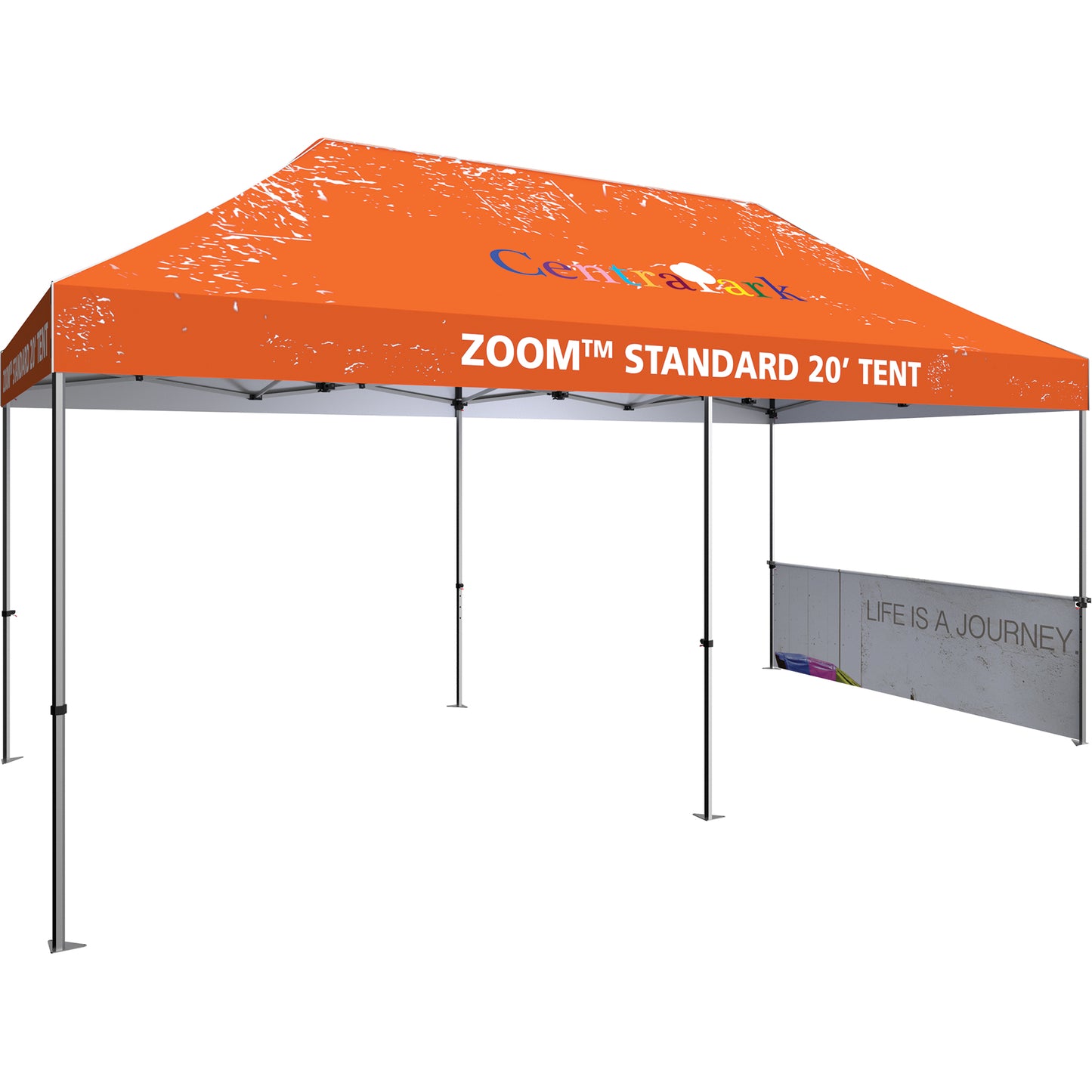 Shown With 20' Standard Tent Frame & Custom-Printed Canopy (Both Sold Separately).