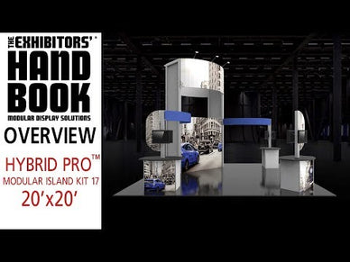 Hybrid Pro™ Island Exhibit, Display Kit 17 · 20′ × 20′