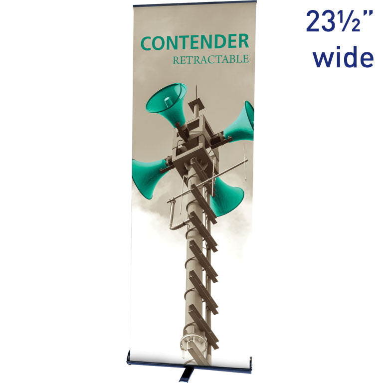 Contender™ Mini Retractable Banner Stand ∙ 23½″ wide